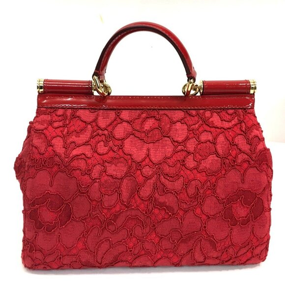 DOLCE & GABBANA Red Leather Shoulder Bag - Picture 3 of 6